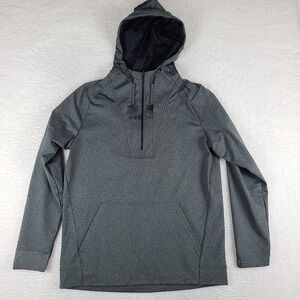 UNRL Hoodie Mens Medium Dark Gray Quarter Zip Sweater Activewear Tech